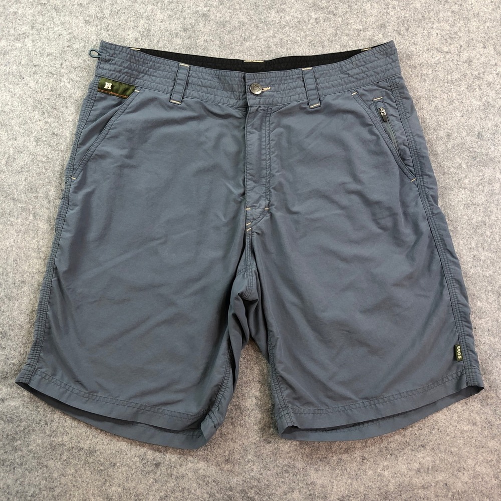 Howler Bros Horizon Hybrid Short Mens 34 Slate Blue Cargo Pocket 9" Inseam Nylon